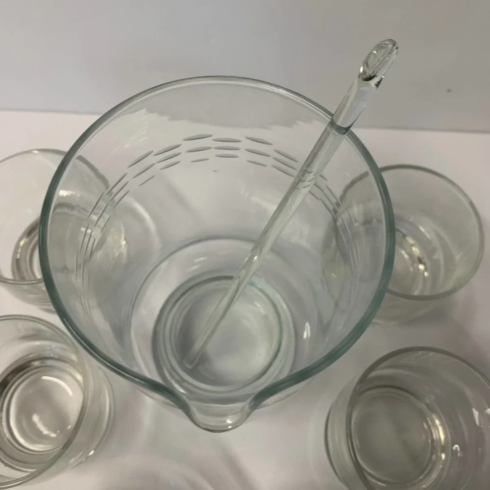 Princess House 8 Piece‎ Crystal Cocktail Beverage Set 1980's Heritage Collection